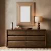 SAFAVIEH Couture Collection – Jilianna Black Wood Rectangle Mirror(Natural)