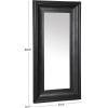 SAFAVIEH Couture Collection – Kaya Black Wood Rectangle Mirror(Black)