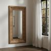 SAFAVIEH Couture Collection – Kaya Black Wood Rectangle Mirror(Natural)