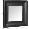 SAFAVIEH Couture Collection – Kaya Black Wood Square Mirror(Black)