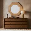 SAFAVIEH Couture Collection – Lacarlo Walnut Wood Octagon Mirror(Natural)