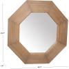 SAFAVIEH Couture Collection – Lacarlo Walnut Wood Octagon Mirror(Natural)