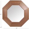 SAFAVIEH Couture Collection – Lacarlo Walnut Wood Octagon Mirror(Walnut)