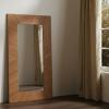 SAFAVIEH Couture Collection – Lacarlo Walnut Wood Rectangle Full Length Mirror(Walnut)