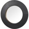 SAFAVIEH Couture Collection – Netta Black Wood Round Mirror(Black)
