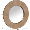 SAFAVIEH Couture Collection – Netta Black Wood Round Mirror(Natural)