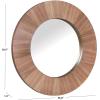 SAFAVIEH Couture Collection – Netta Black Wood Round Mirror(Walnut)