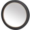 SAFAVIEH Couture Collection – Paulson Black Wood Round Mirror(Black)