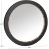 SAFAVIEH Couture Collection – Paulson Black Wood Round Mirror(Black)