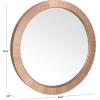 SAFAVIEH Couture Collection – Paulson Black Wood Round Mirror(Walnut)