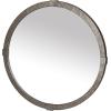 SAFAVIEH Couture Collection – Shailene Rust Metal Round Mirror(Rust)