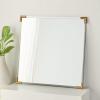 SAFAVIEH Couture Collection Amina Gold/Clear Acrylic 35-inch Square Decorative Wall Mirror