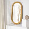 SAFAVIEH Couture Collection Jeanelle Gold 23 x 45-inch Oval Decorative Wall Mirror