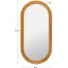 SAFAVIEH Couture Collection Jeanelle Gold 23 x 45-inch Oval Decorative Wall Mirror