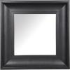 SAFAVIEH Couture Collection – Kaya Black Wood Square Mirror(Black)