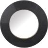 SAFAVIEH Couture Collection – Netta Black Wood Round Mirror(Black)