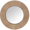 SAFAVIEH Couture Collection – Netta Black Wood Round Mirror(Natural)