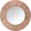 SAFAVIEH Couture Collection – Netta Black Wood Round Mirror(Walnut)