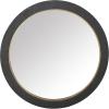 SAFAVIEH Couture Collection – Paulson Black Wood Round Mirror(Black)