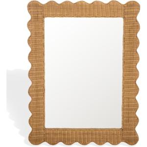 SAFAVIEH Couture Collection – Glendetta Natural Rattan Rectangle Mirror(Natural)
