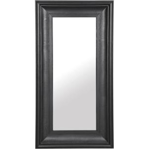 SAFAVIEH Couture Collection – Kaya Black Wood Rectangle Mirror(Black)