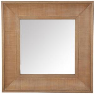 SAFAVIEH Couture Collection – Kaya Black Wood Square Mirror(Natural)