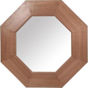 SAFAVIEH Couture Collection – Lacarlo Walnut Wood Octagon Mirror(Walnut)