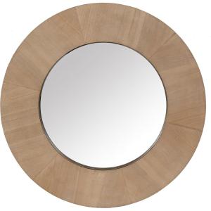 SAFAVIEH Couture Collection – Netta Black Wood Round Mirror(Natural)