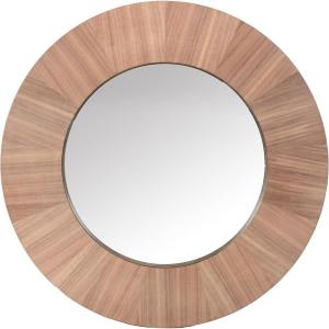 SAFAVIEH Couture Collection – Netta Black Wood Round Mirror(Walnut)
