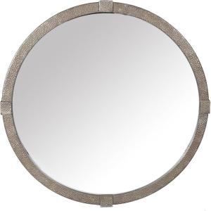 SAFAVIEH Couture Collection – Shailene Rust Metal Round Mirror(Rust)