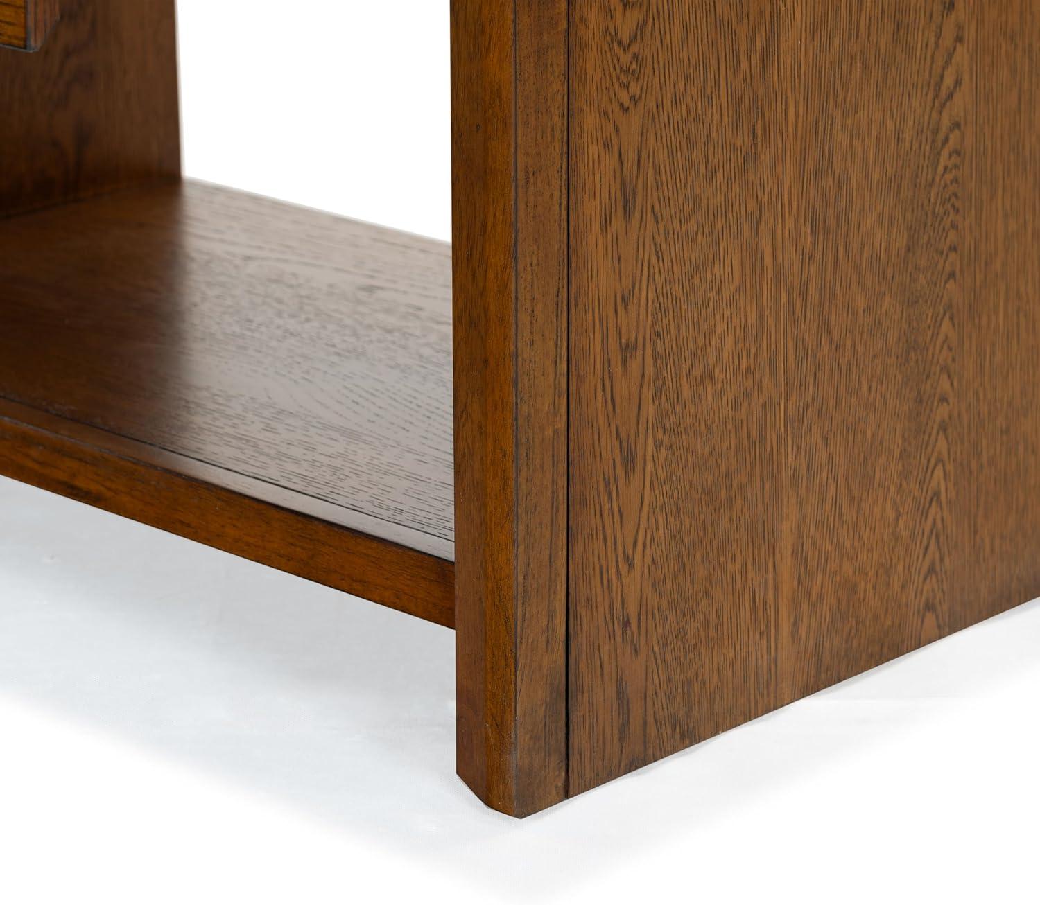 image:imageSAFAVIEH Couture Collection Darnell Medium Oak Nightstand 1 Drawer with Storage Shelf Fully Assembled Modern Bedroom Accent Table SFV2152CMedium Oak