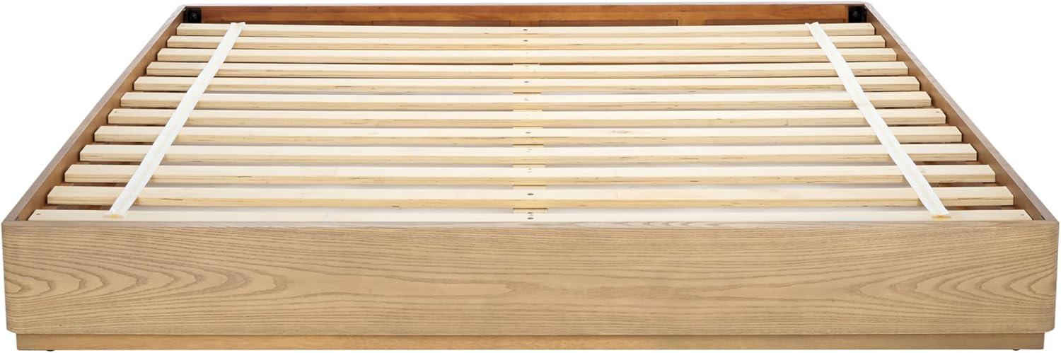 image:imageSAFAVIEH Couture Collection Decarla Natural Wood Queen Bed Frame Platform Design No Box Spring Needed BSC2001AQNatural