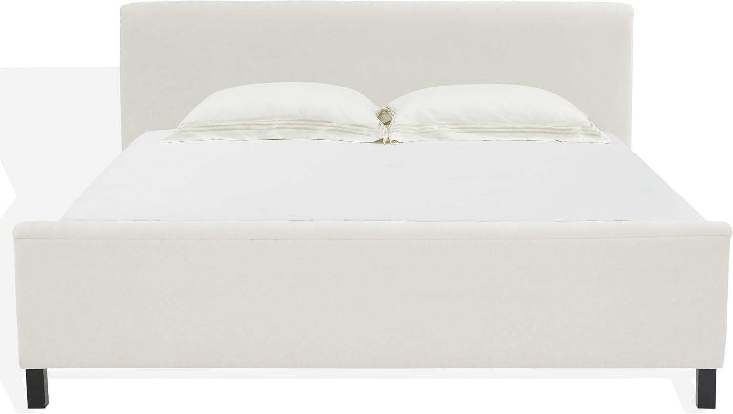 image:imageSAFAVIEH Couture Collection Finney Cream Upholstered Queen Bed Modern Minimalist Design No Box Spring Needed SFV4872AQCreme
