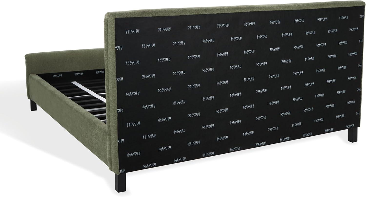 image:imageSAFAVIEH Couture Collection Finney Cream Upholstered Queen Bed Modern Minimalist Design No Box Spring Needed SFV4872AQSage Green