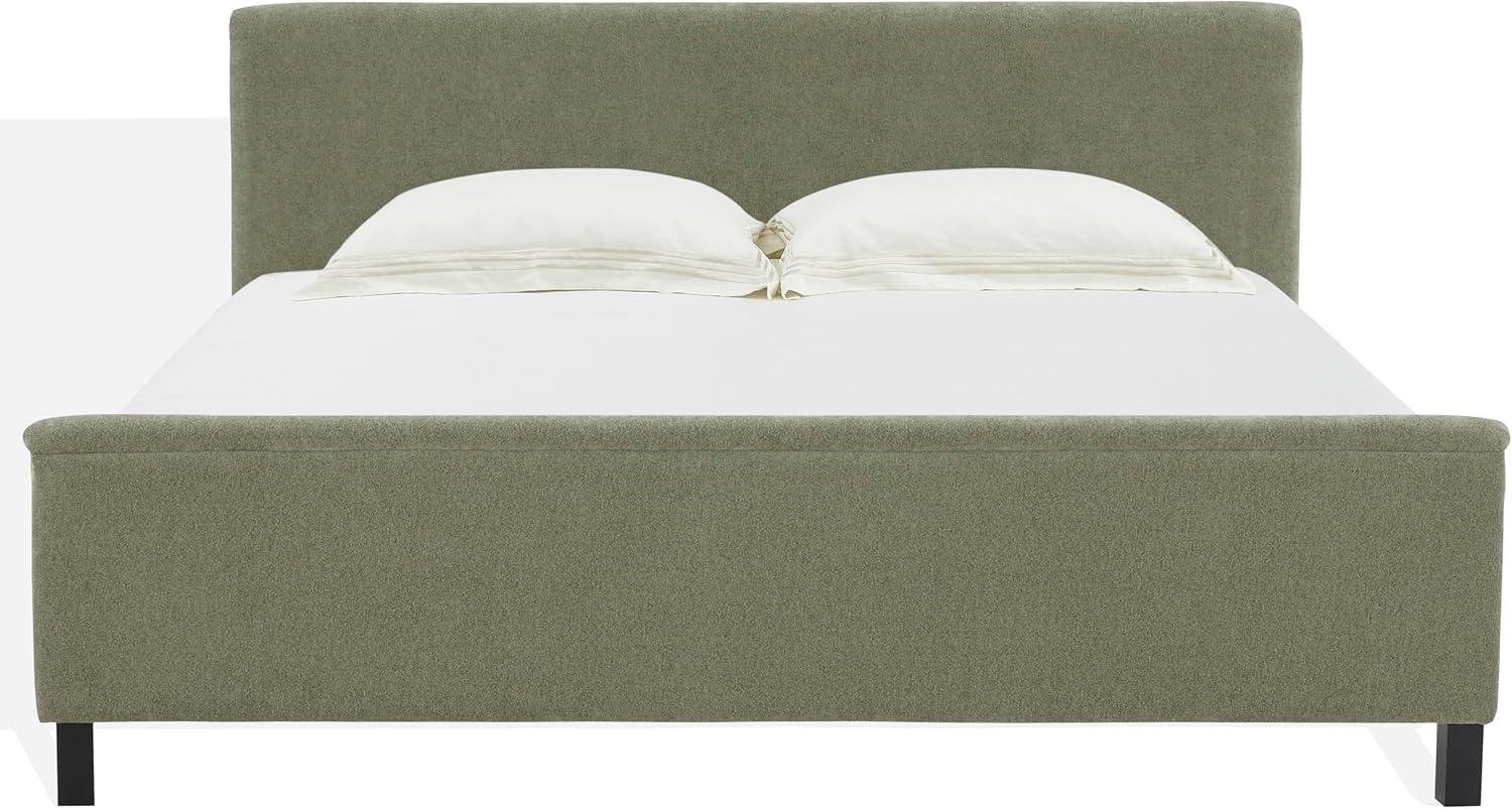 image:imageSAFAVIEH Couture Collection Finney Cream Upholstered Queen Bed Modern Minimalist Design No Box Spring Needed SFV4872AQSage Green