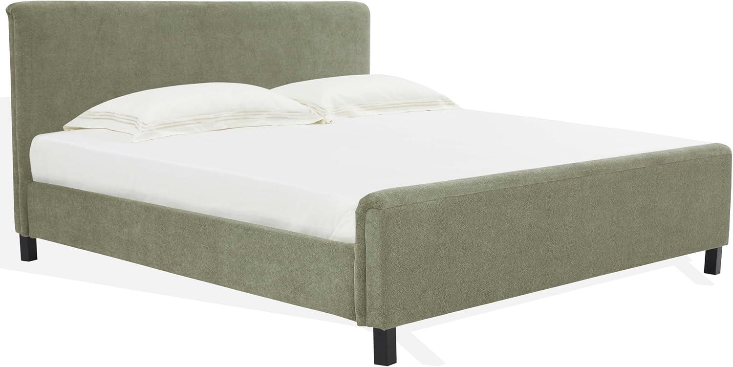 image:imageSAFAVIEH Couture Collection Finney Cream Upholstered Queen Bed Modern Minimalist Design No Box Spring Needed SFV4872AQSage Green
