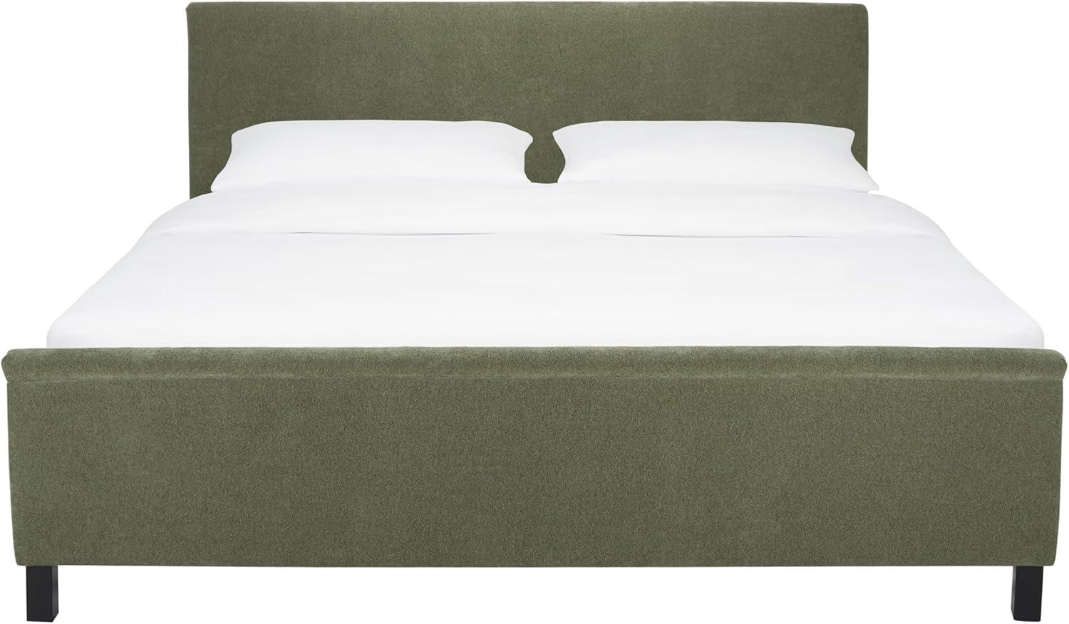 image:imageSAFAVIEH Couture Collection Finney Cream Upholstered Queen Bed Modern Minimalist Design No Box Spring Needed SFV4872AQSage Green
