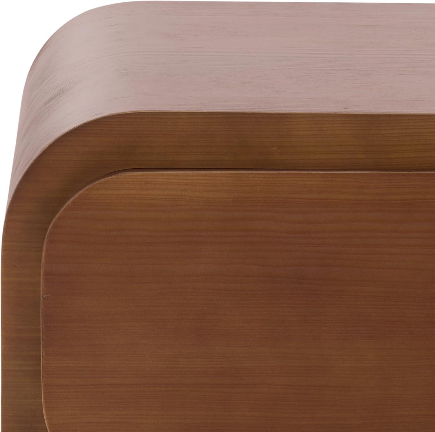 image:imageSAFAVIEH Couture Collection Herald Brown 2Drawer Wood Nightstand Modern Bedroom Storage Fully Assembled SFV5546ABrown