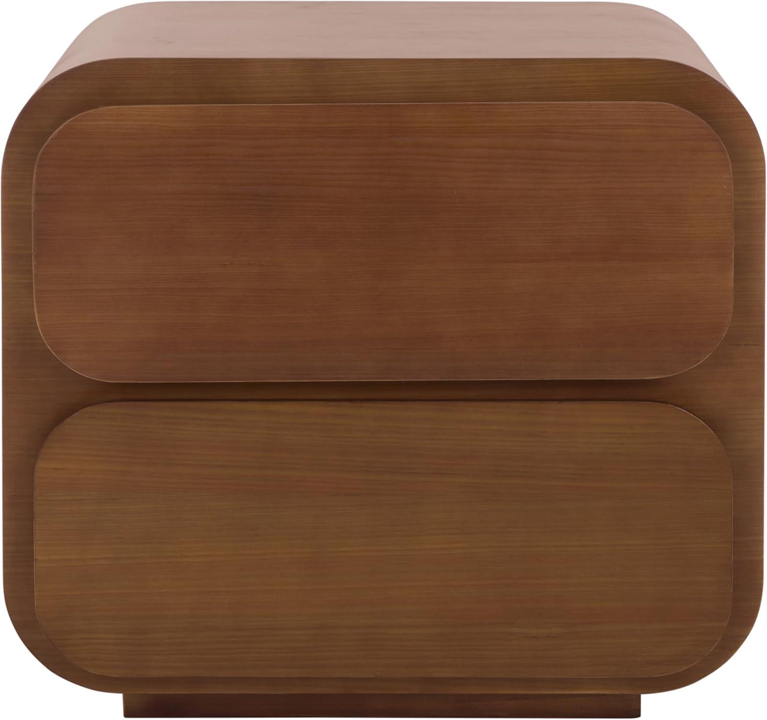 image:imageSAFAVIEH Couture Collection Herald Brown 2Drawer Wood Nightstand Modern Bedroom Storage Fully Assembled SFV5546ABrown