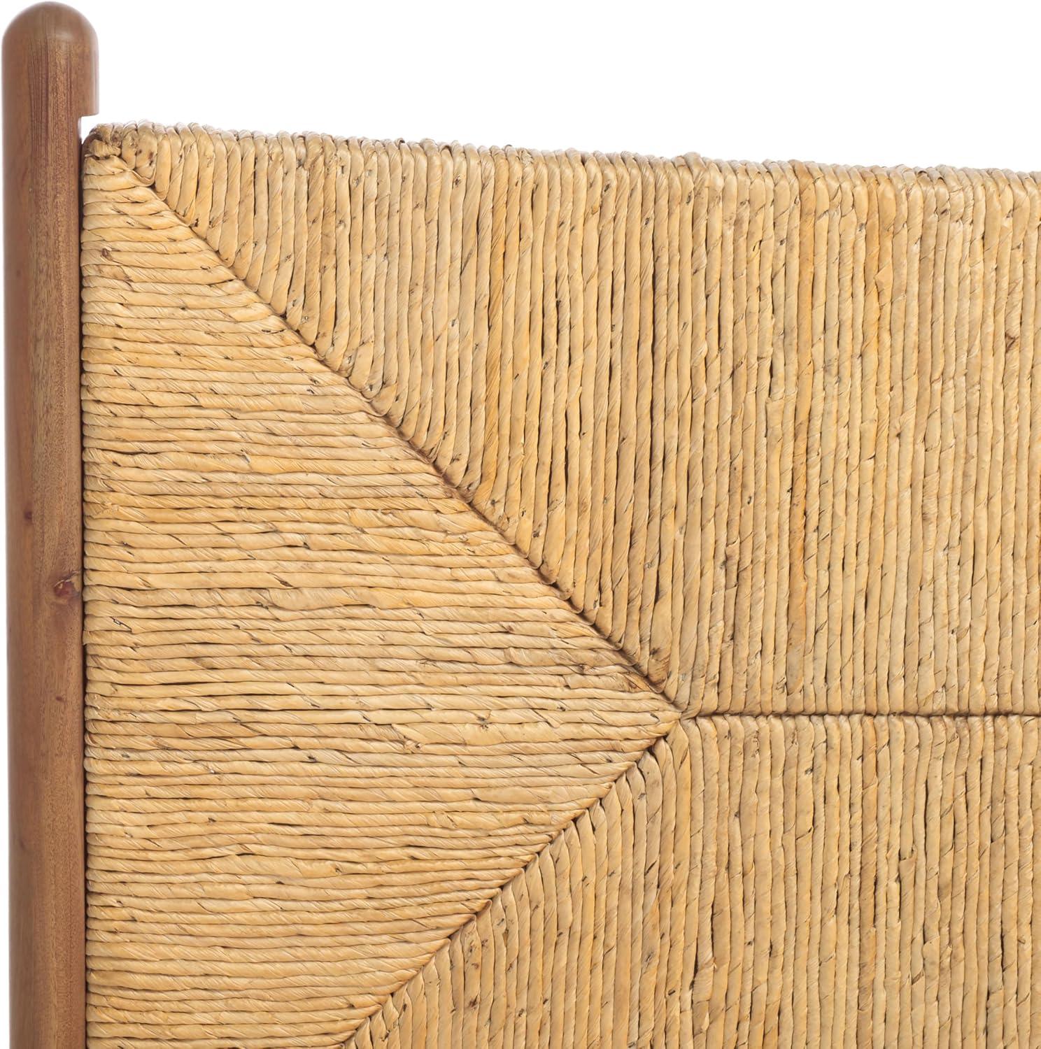 image:imageSAFAVIEH Couture Collection Ivyanne King Bed Natural Woven Banana Stem amp Wood Frame Tropical Coastal Design No Box Spring Needed SFV1311AKBlack