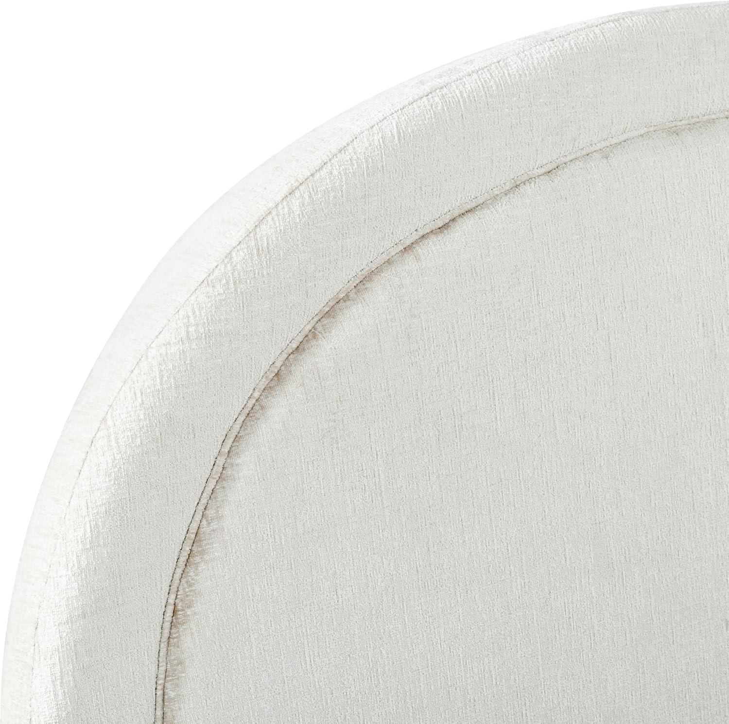 image:imageSAFAVIEH Couture Collection Kaylilly Cream Chenille King Bed Upholstered Arched Headboard No Box Spring Needed Modern Design SFV6115AQCremeBlack
