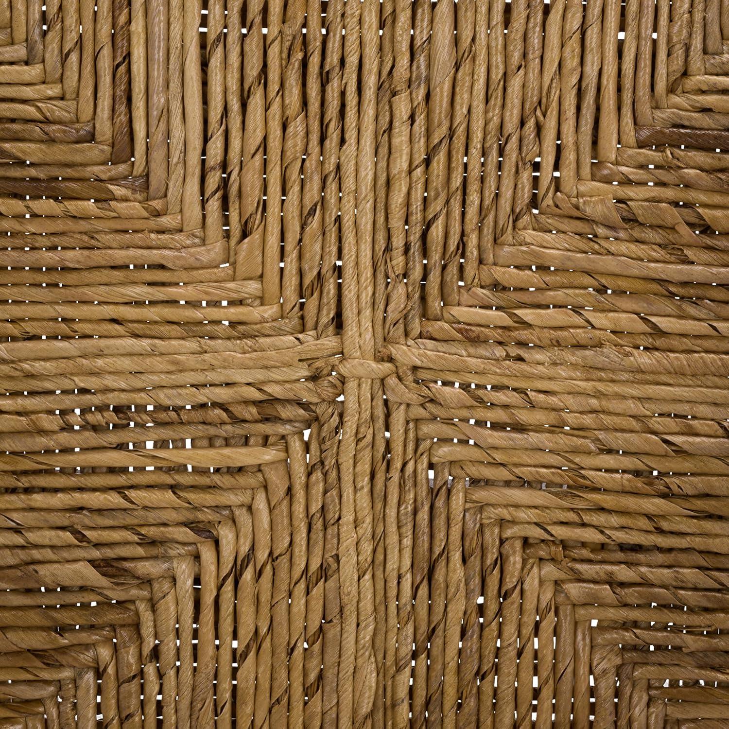 image:imageSAFAVIEH Couture Collection Kona Woven Abaca Dining Chair Black amp Natural Handwoven Seat and Backrest Fully Assembled CWK2030ABlackNatural