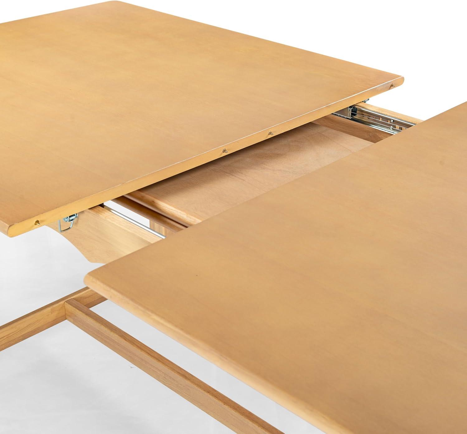 image:imageSAFAVIEH Couture Collection Rhylee Walnut Brown Extendable Wood Dining Table Rectangular Design Seats up to 6 SFV4217CNatural