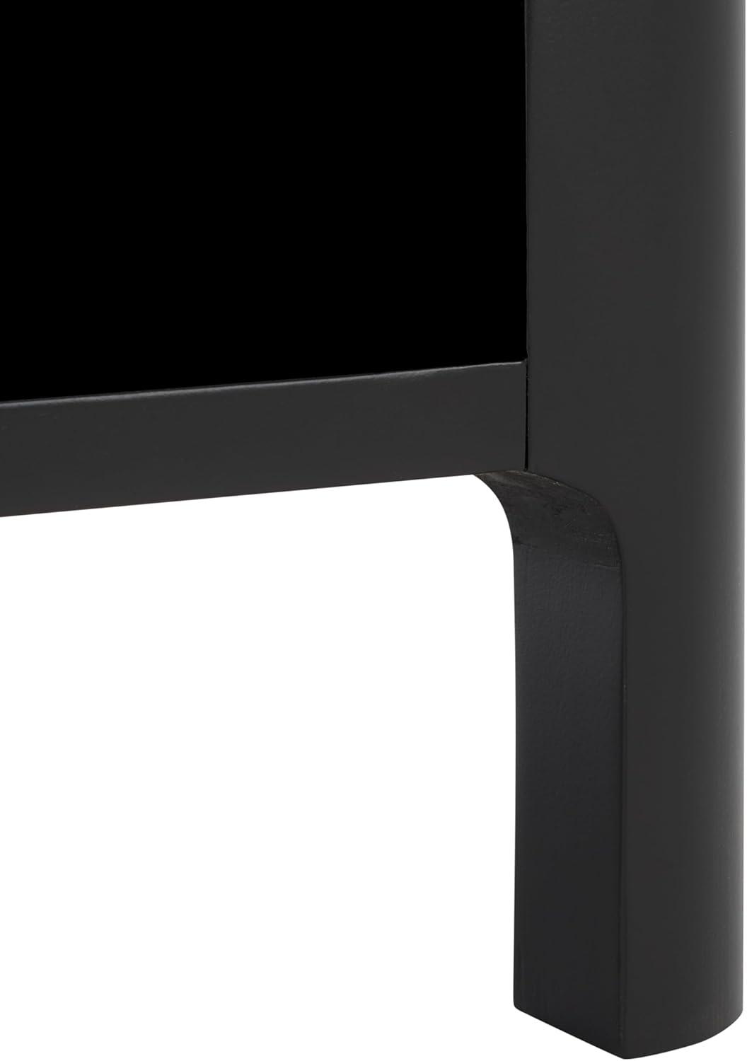 image:imageSAFAVIEH Couture Collection Abbiava Black 1Drawer Nightstand Fully AssembledBlack