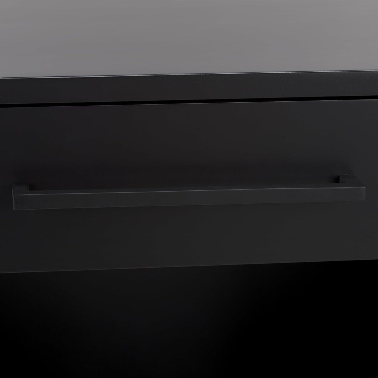 image:imageSAFAVIEH Couture Collection Abbiava Black 1Drawer Nightstand Fully AssembledBlack
