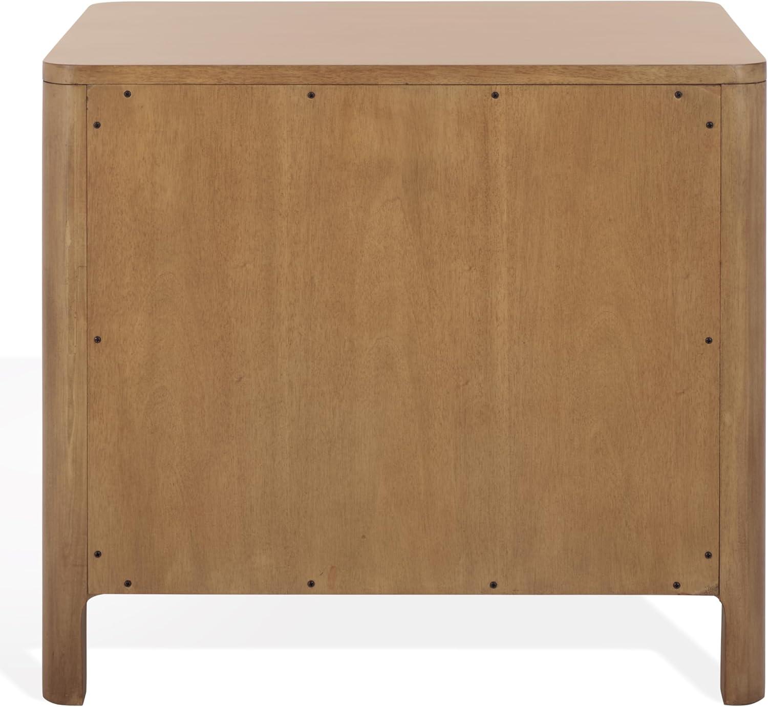 image:imageSAFAVIEH Couture Collection Abbiava Black 1Drawer Nightstand Fully AssembledNatural