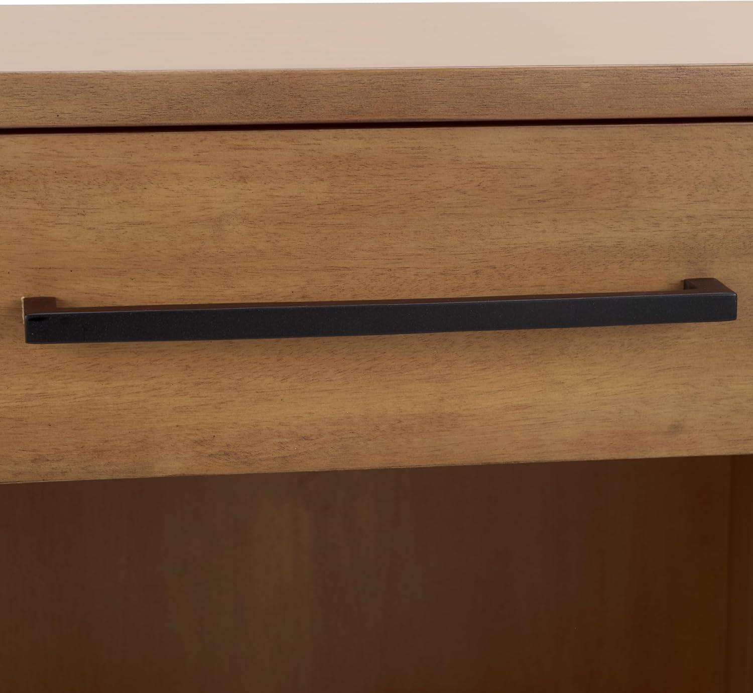 image:imageSAFAVIEH Couture Collection Abbiava Black 1Drawer Nightstand Fully AssembledNatural