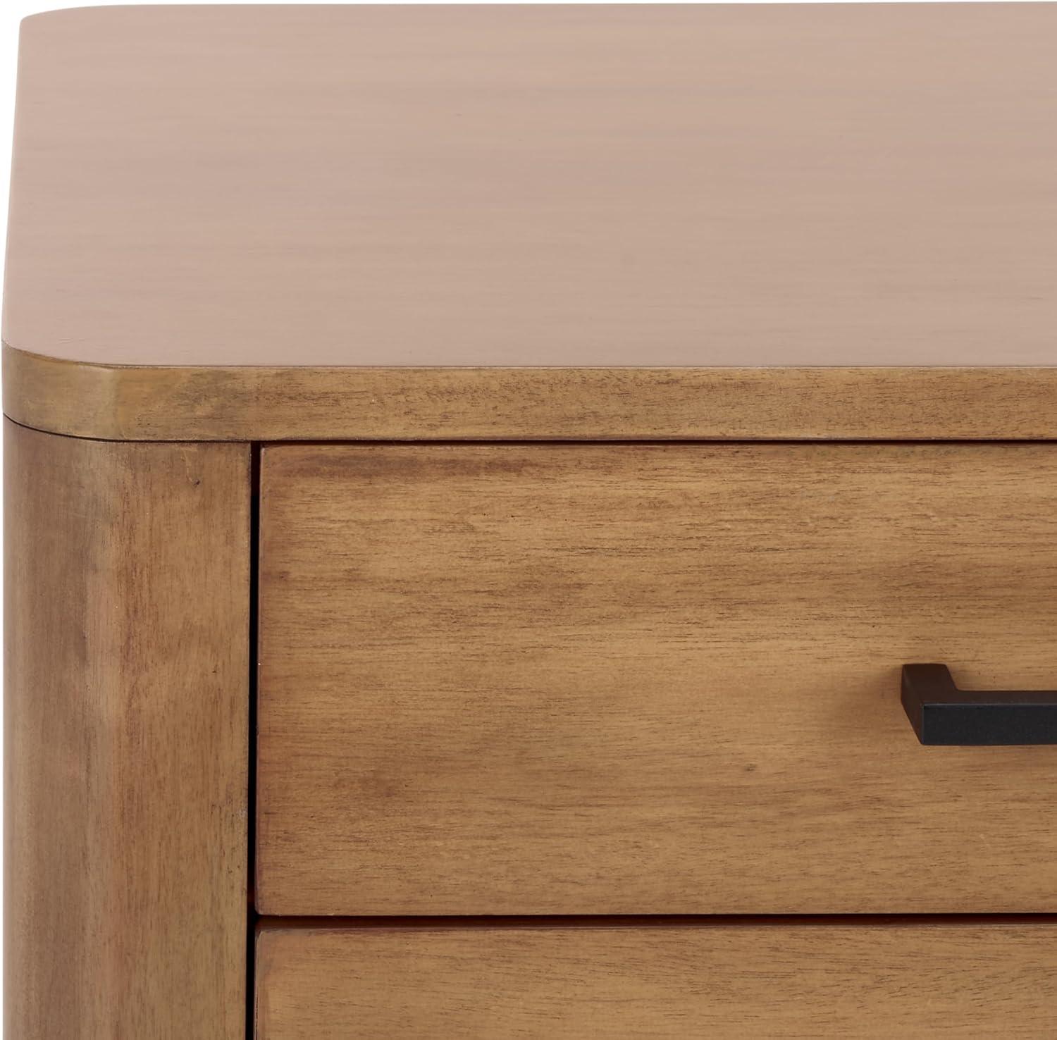 image:imageSAFAVIEH Couture Collection Abbiava Black 3Drawer Nightstand Fully AssembledNatural