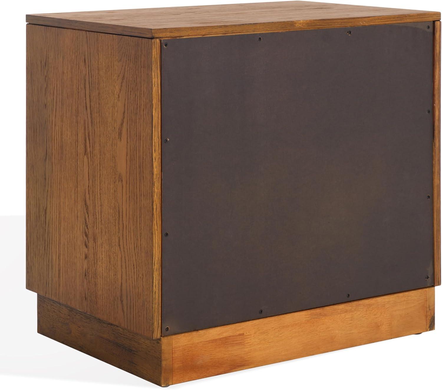 image:imageSAFAVIEH Couture Collection Deirdra Medium Oak 1Drawer 1 Shelf Nightstand Fully AssembledMedium Oak