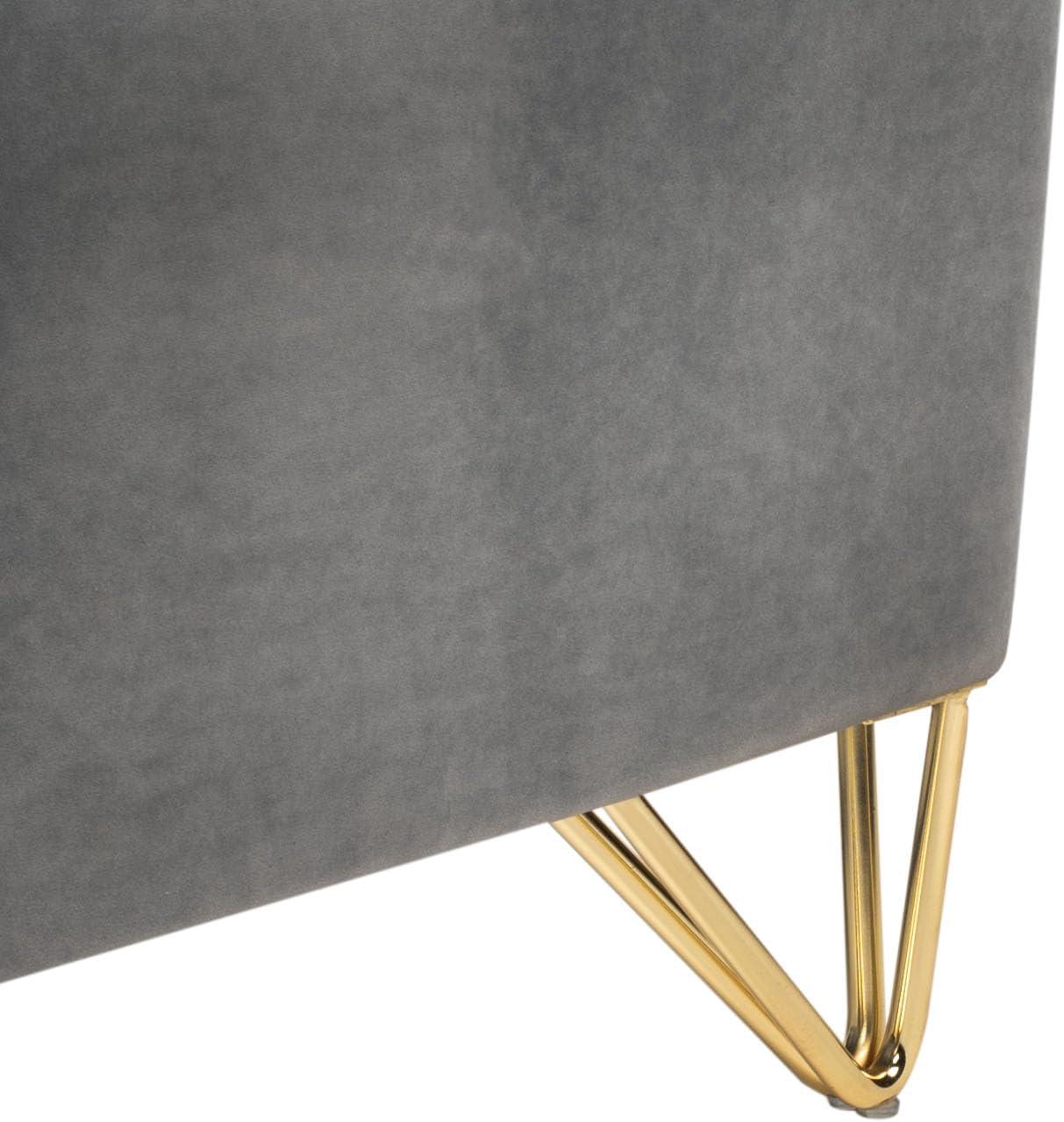 image:imageSAFAVIEH Couture Collection Hiawatha Hudson Grey Metal Leg Queen Size BedHudson Grey